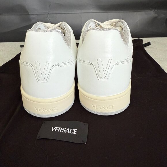 Versace Medusa White Leather Men\'s Sneaker Shoe, 1013377, UK‎ 40